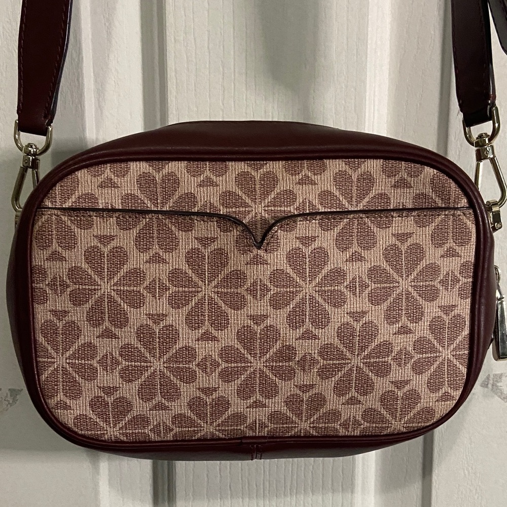 Kate Spade Burgundy and Tan Crossbody Bag - Picture 4 of 9